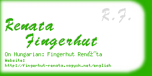 renata fingerhut business card